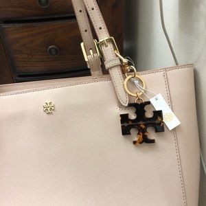 Tory Burch Logo Tortoise Keychain